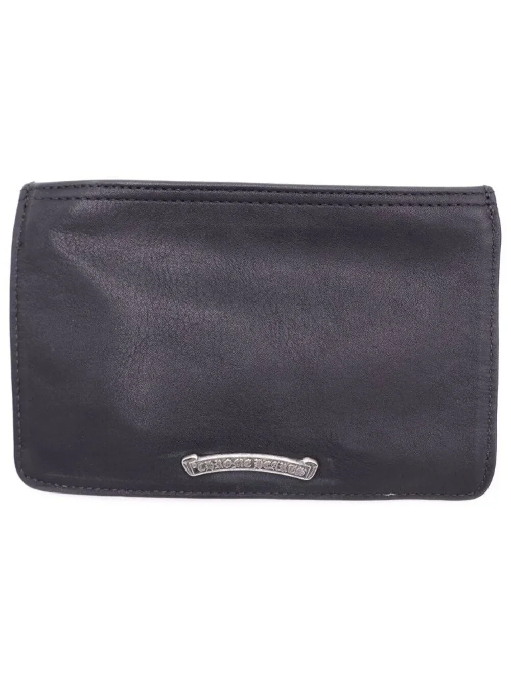 Chrome Hearts Zpr Chng Change Purse Leather Coin Case Black